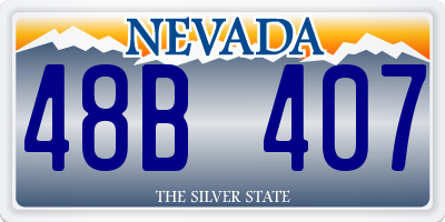 NV license plate 48B407