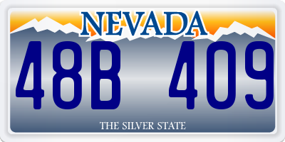 NV license plate 48B409