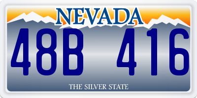 NV license plate 48B416