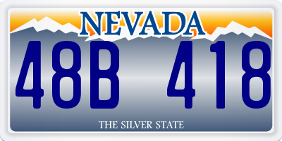 NV license plate 48B418