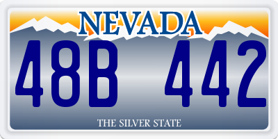 NV license plate 48B442