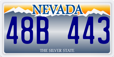 NV license plate 48B443