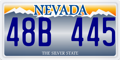 NV license plate 48B445
