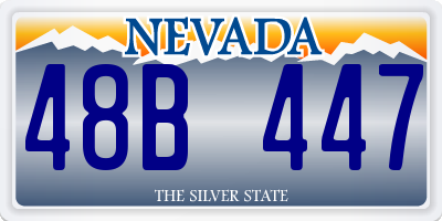 NV license plate 48B447