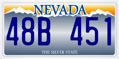 NV license plate 48B451