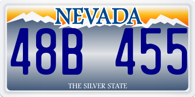 NV license plate 48B455