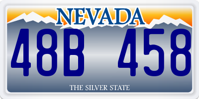 NV license plate 48B458