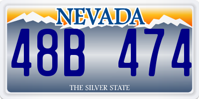 NV license plate 48B474