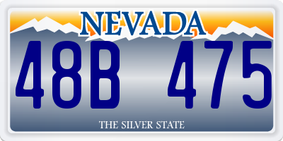 NV license plate 48B475