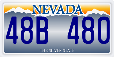 NV license plate 48B480