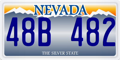 NV license plate 48B482