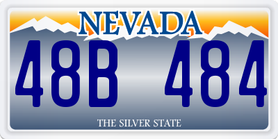 NV license plate 48B484