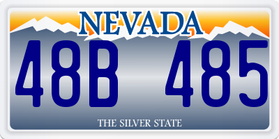 NV license plate 48B485