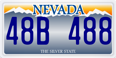 NV license plate 48B488