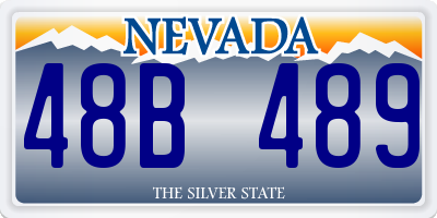 NV license plate 48B489