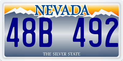 NV license plate 48B492
