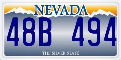 NV license plate 48B494