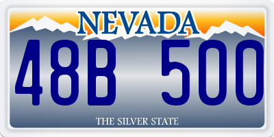 NV license plate 48B500