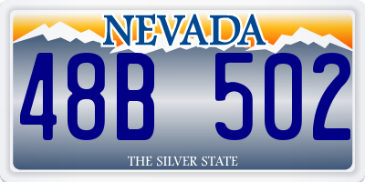 NV license plate 48B502