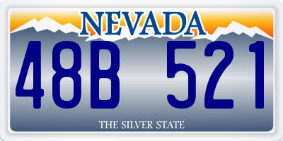 NV license plate 48B521