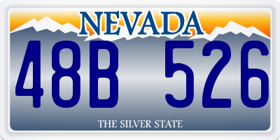 NV license plate 48B526