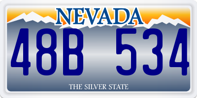 NV license plate 48B534