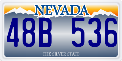 NV license plate 48B536