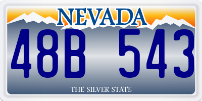 NV license plate 48B543