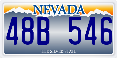 NV license plate 48B546