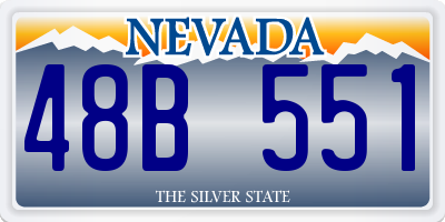 NV license plate 48B551