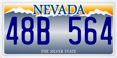 NV license plate 48B564