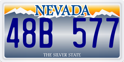 NV license plate 48B577