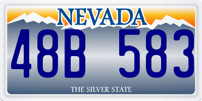 NV license plate 48B583