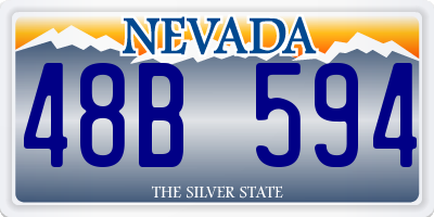 NV license plate 48B594