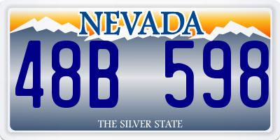 NV license plate 48B598