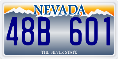 NV license plate 48B601