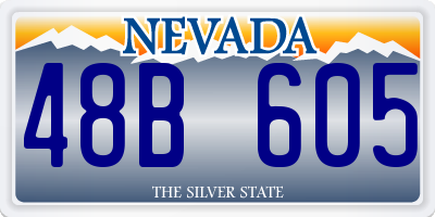 NV license plate 48B605