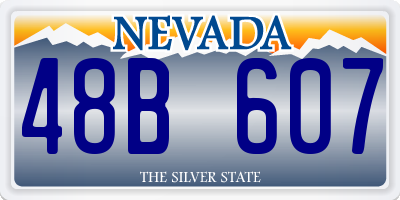 NV license plate 48B607