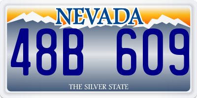 NV license plate 48B609
