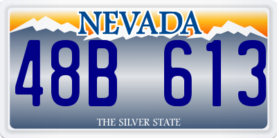 NV license plate 48B613