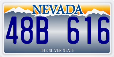 NV license plate 48B616