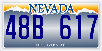NV license plate 48B617