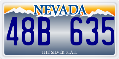 NV license plate 48B635