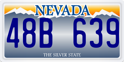 NV license plate 48B639