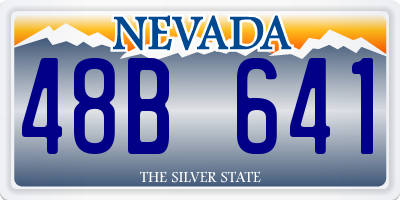 NV license plate 48B641