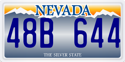NV license plate 48B644