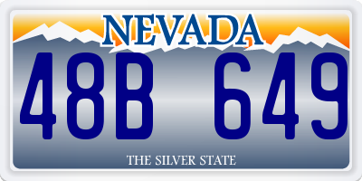 NV license plate 48B649