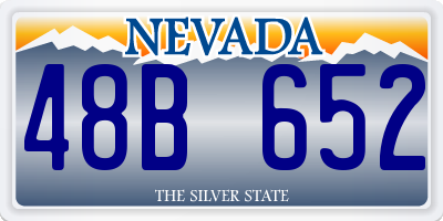 NV license plate 48B652