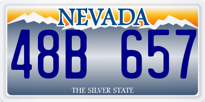 NV license plate 48B657