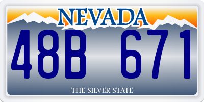 NV license plate 48B671